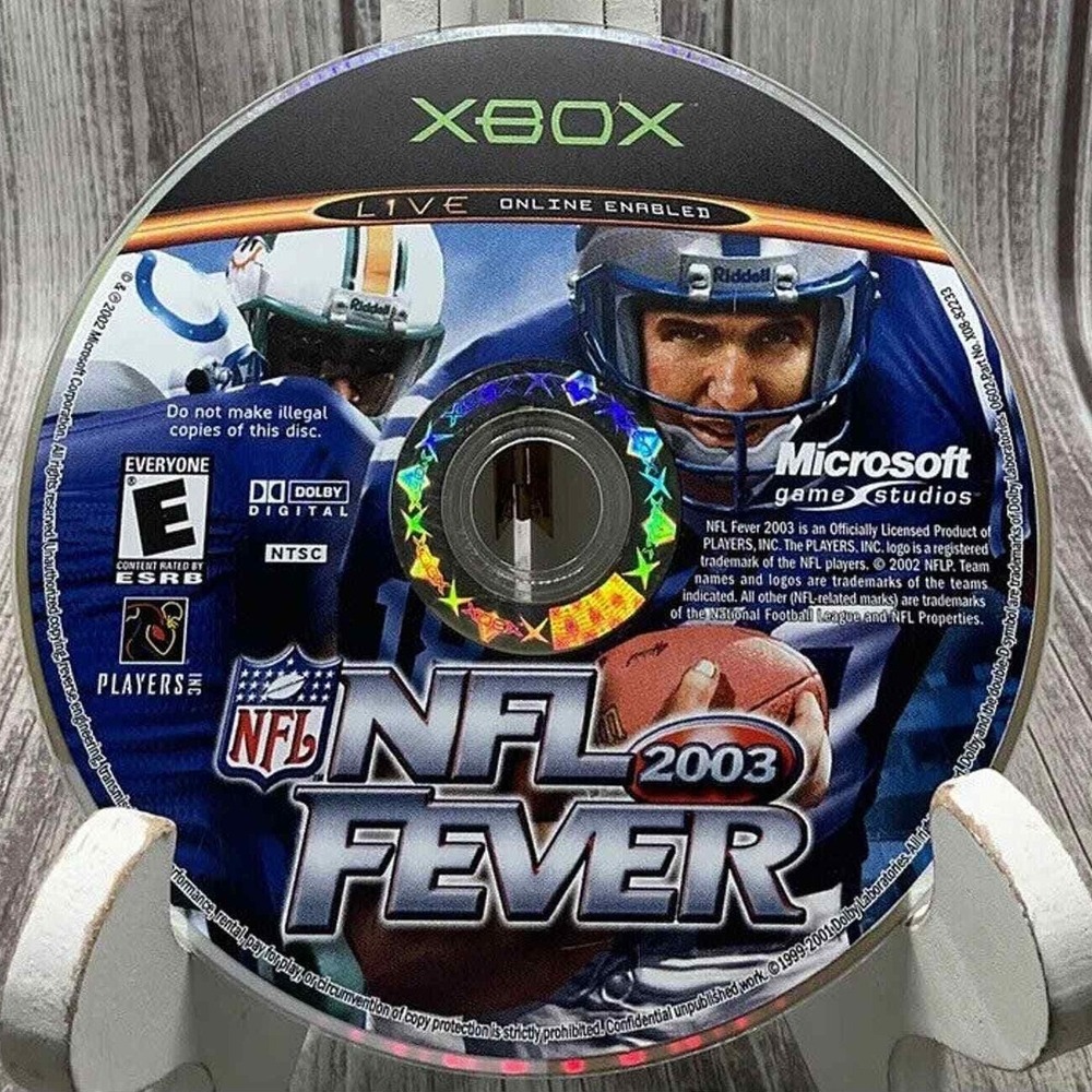 NFL Fever 2003 Microsoft Xbox Game Disc Only Peyton Manning Sports NTSC E Rating